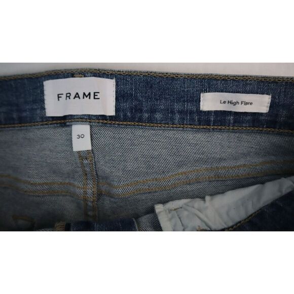 FRAME OPLHF456 Women's Sz 30 Medium Cairo Wash Le High Flare Leg Jeans - Picture 3 of 10